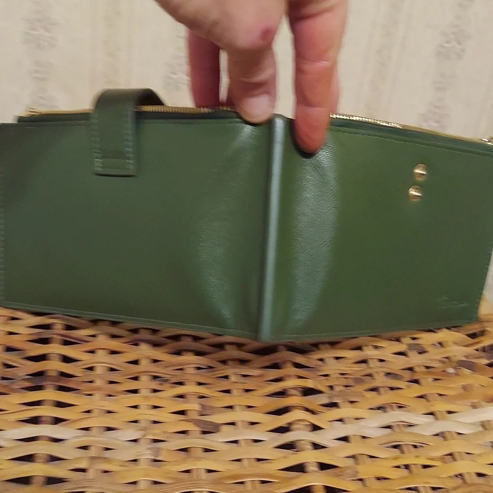 Travelambo RFID Blocking Bifold Multi Card Case Wallet Green